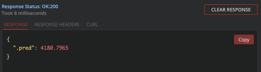 plumber API response