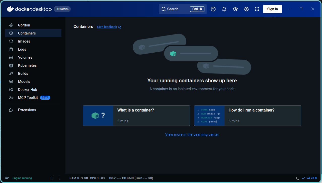 Docker desktop