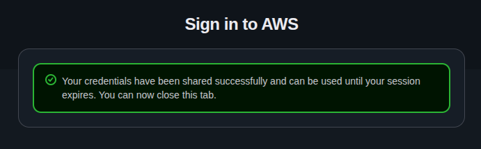 Browser confirmation